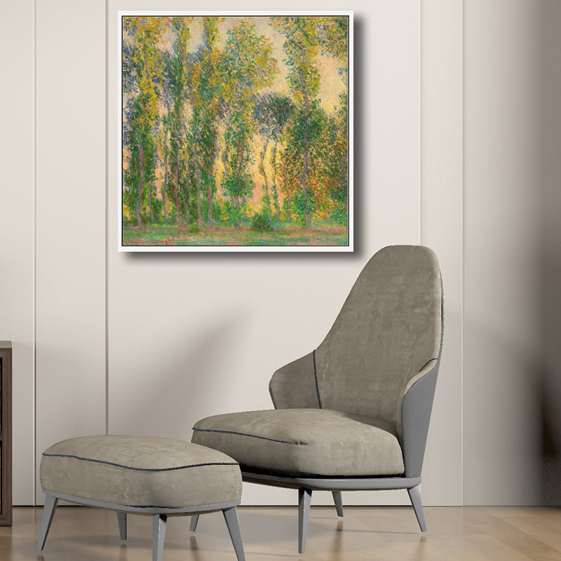 Peinture de paysages rustiques, toile texturée de couleur foncée, décor artistique mural pour salon