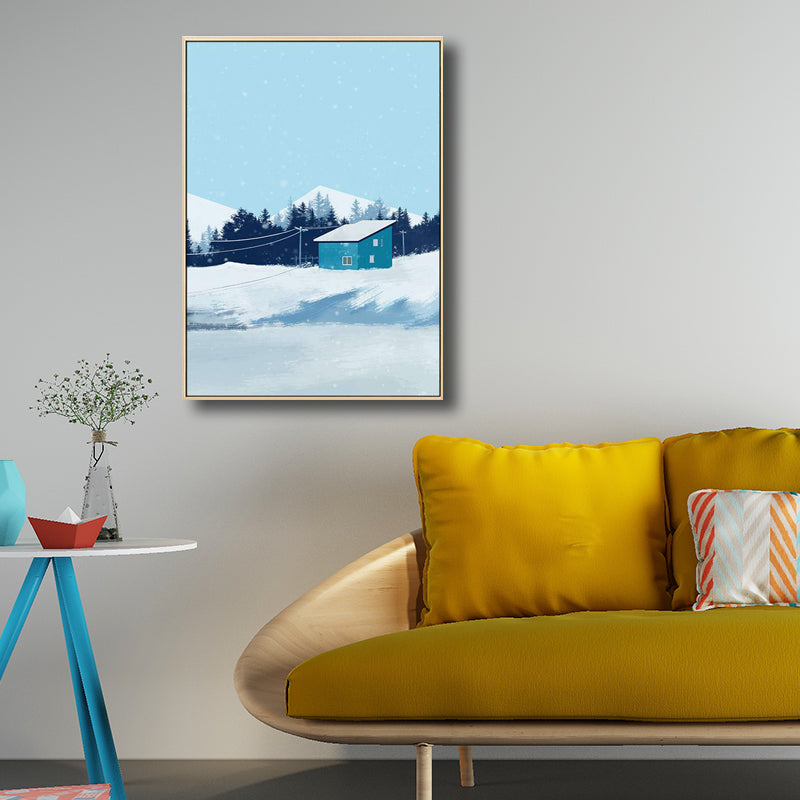 Peinture de paysage forestier de Style campagnard, couleur Pastel, décor artistique mural pour chambre de filles