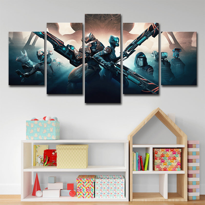Multi-Piece Space Armor Wall Art Science Fiction Canvas Print for Boys Bedroom