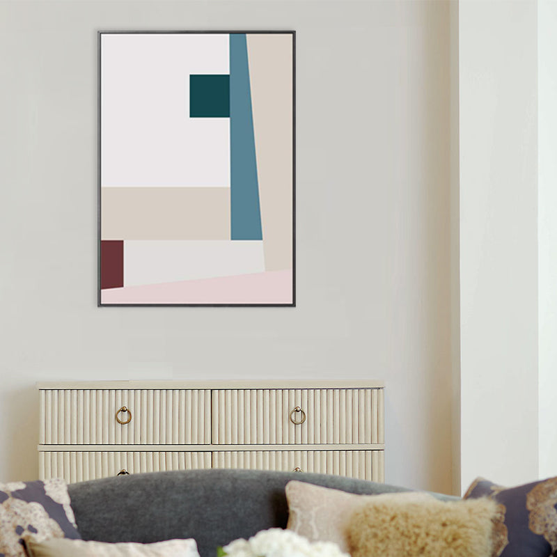 Nordic Style Contracted Graphic Painting Canvas Pink Illustration Wall Art Print