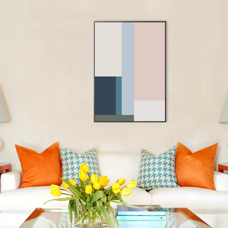 Nordic Style Contracted Graphic Painting Canvas Pink Illustration Wall Art Print