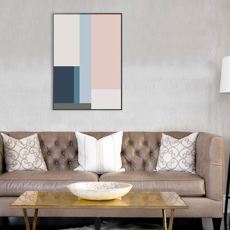 Nordic Style Contracted Graphic Painting Canvas Pink Illustration Wall Art Print