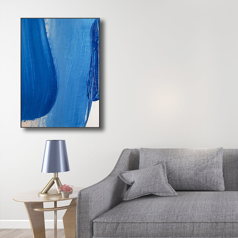 Moderne penseelstreek wanddecoratie canvas getextureerde lichte kleur schilderij voor badkamer