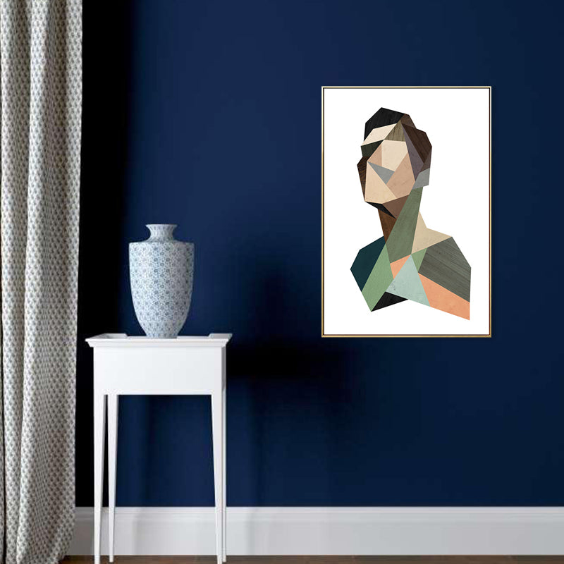 Man Figure Illustration Painting Art Nordic Style Canvas Wall Print, Multiple Sizes