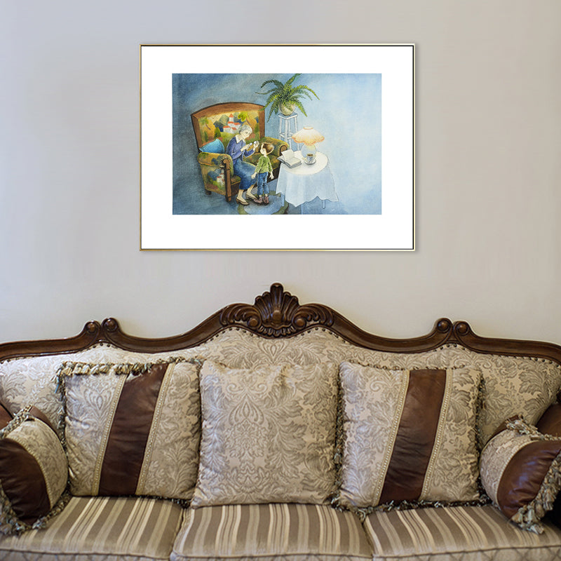 Childhood Memory Canvas Wall Art Textured Kids Style House Interior Wall Decoration