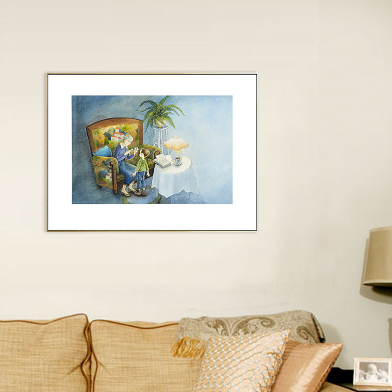 Childhood Memory Canvas Wall Art Textured Kids Style House Interior Wall Decoration