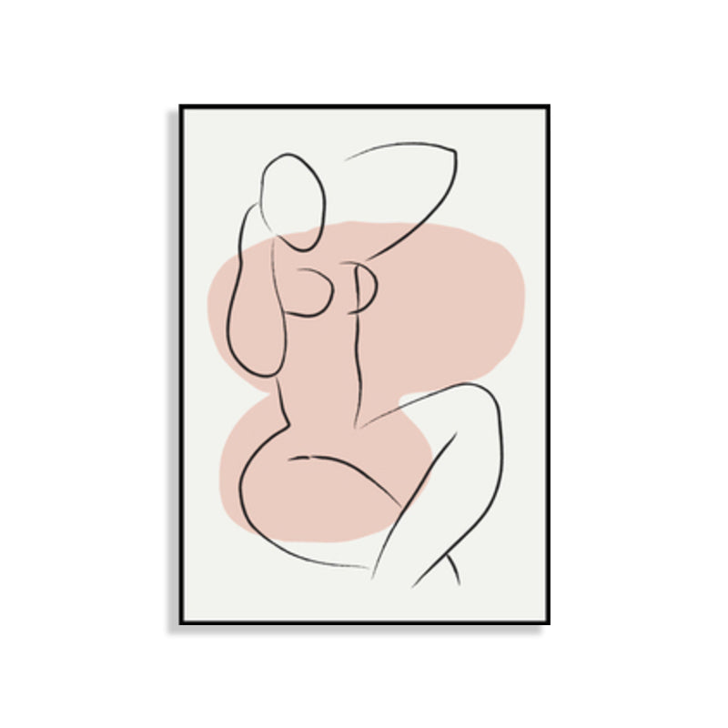Scandinavian Style Wall Art Print Beige Nude Women Painting, Multiple Sizes Available