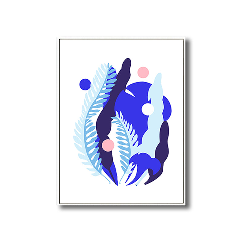 Pencil Line Figure Face Canvas Art Minimalism Textured Wall Decor in Pastel Color