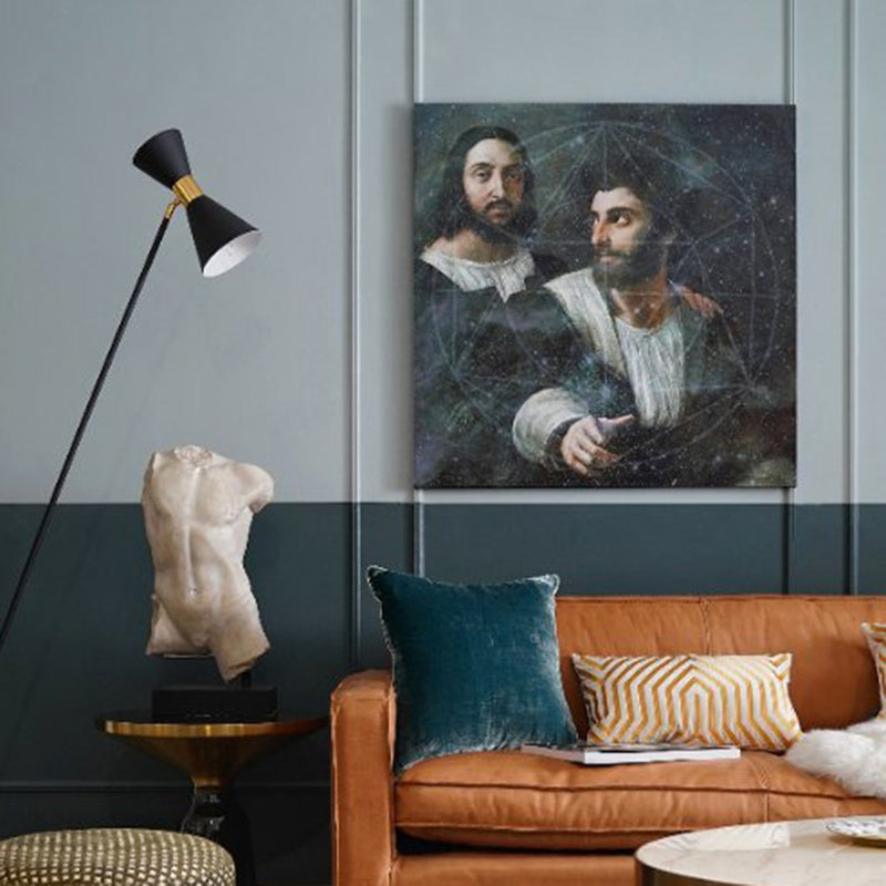 Decorazione da parete per soggiorno, arte su tela con galassia Raphael Galaxy, in grigio (disponibili in diverse misure)