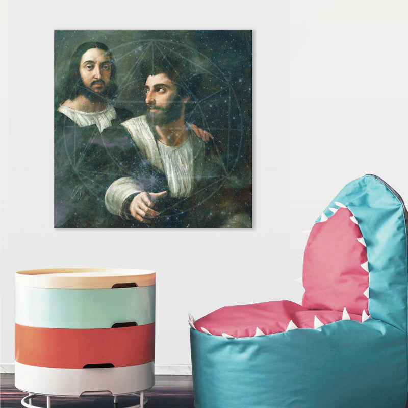 Decorazione da parete per soggiorno, arte su tela con galassia Raphael Galaxy, in grigio (disponibili in diverse misure)