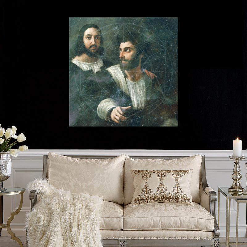Decorazione da parete per soggiorno, arte su tela con galassia Raphael Galaxy, in grigio (disponibili in diverse misure)