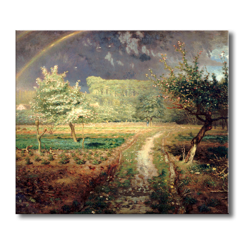Photograph Idyllic Scenery Wall Art Decor Brown Canvas Painting Textured for Living Room
