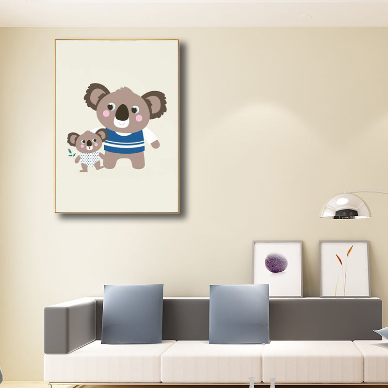 Kinder-Kunst-Tiere-Leinwand-Wanddekoration für Kinderzimmer in sanften Farben, verschiedene Größen