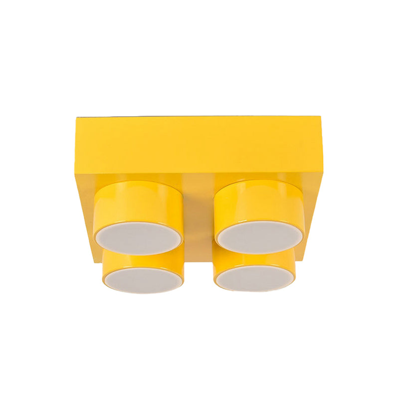 Modern Simple Flush Mount Light Rechthoek Multi-head metalen plafondlamp voor keuken