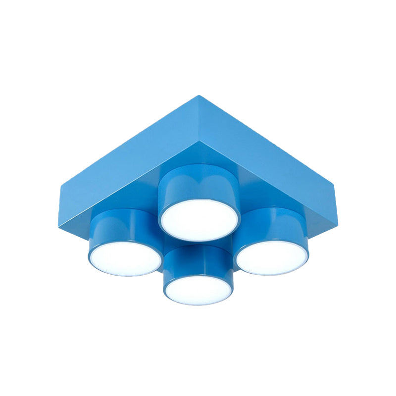 Modern Simple Flush Mount Light Rechthoek Multi-head metalen plafondlamp voor keuken