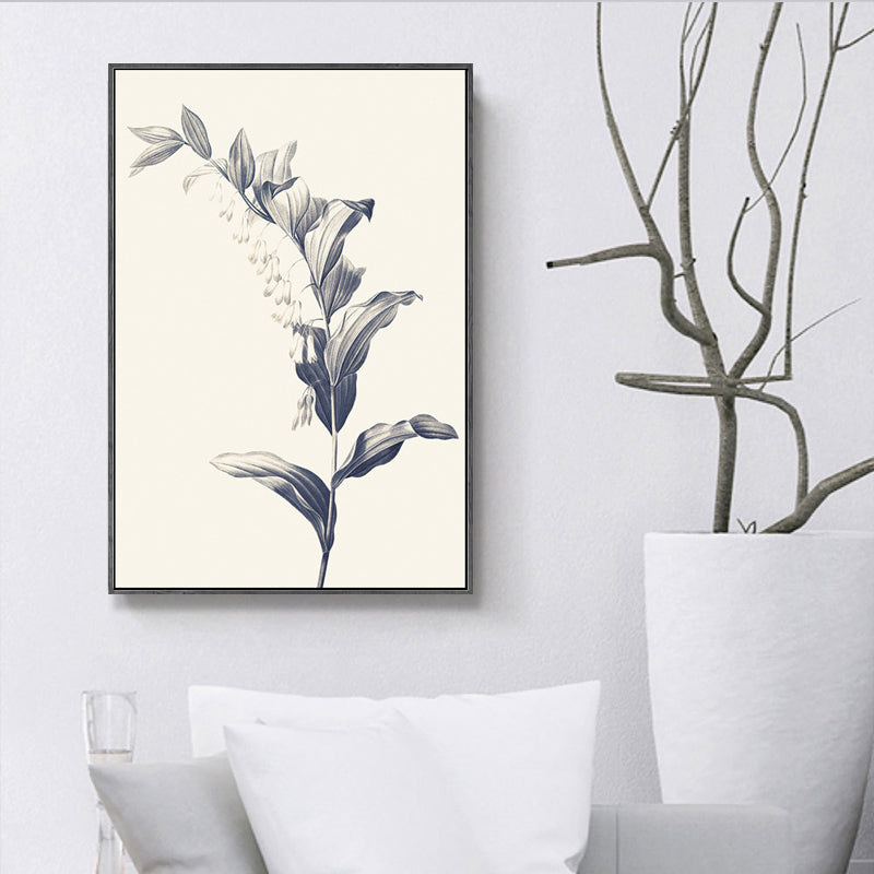 Canvas Textured Wall Decor Minimalism Style Botanical Branch Painting, Multiple Sizes