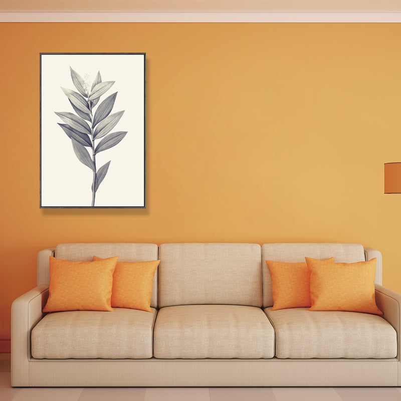 Canvas Textured Wall Decor Minimalism Style Botanical Branch Painting, Multiple Sizes