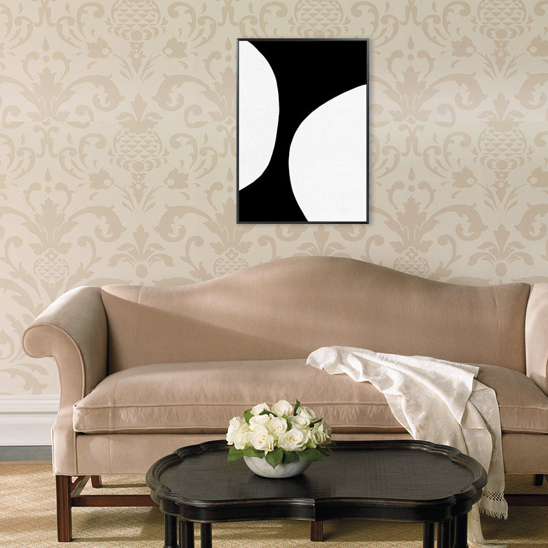Canvas Textured Art Minimalism Style Semicircular Wall Decor, Multiple Sizes Available