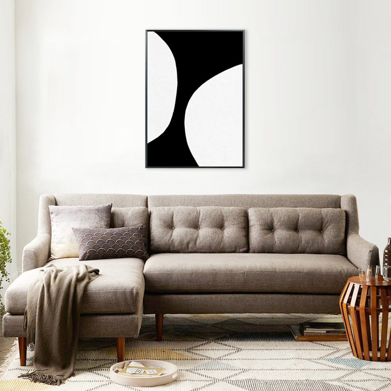 Canvas Textured Art Minimalism Style Semicircular Wall Decor, Multiple Sizes Available
