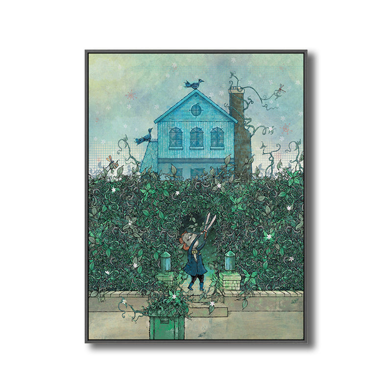 Enfants garçon coupe dessin Art impression couleur Pastel chambre d'enfants toile pour la décoration