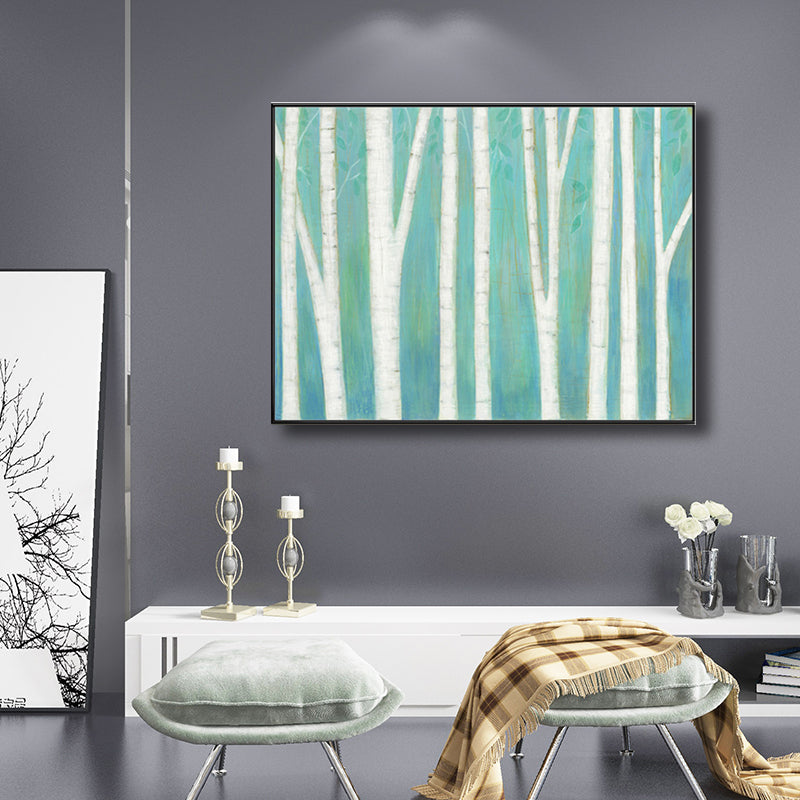 Ferme forêt dessin décoration murale couleur Pastel salon toile mur Art, Texture