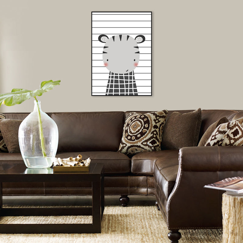 Cartoon Animals Painting Children's Art Canvas Wall Art Decor, Multiple Sizes Options