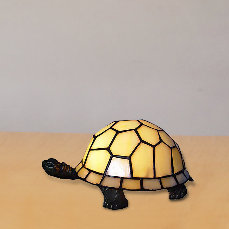 Buntglas Schildkröte Tabelle 1 Licht Beleuchtung Tiffany Dekorative Innenbeleuchtung in Beige/Gelb