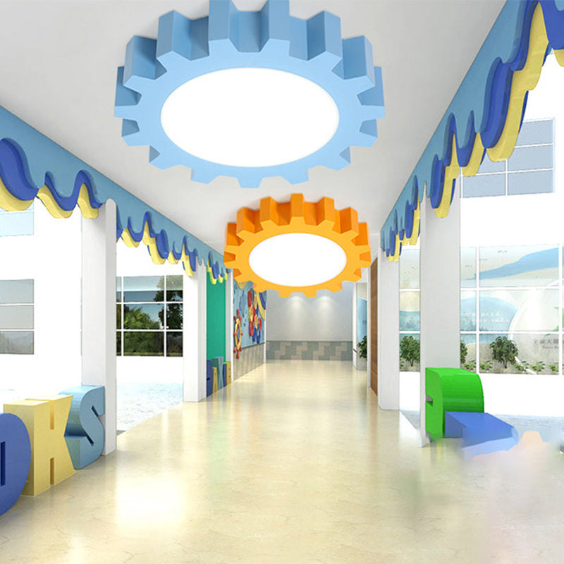 Metal Gear Ceiling Mount Light Cartoon LED Ceiling Light for Kindergarten