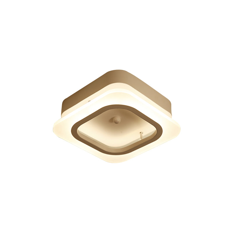 Lampada da incasso quadrata bianca Lampada da soffitto moderna in metallo a LED in luce bianca/calda