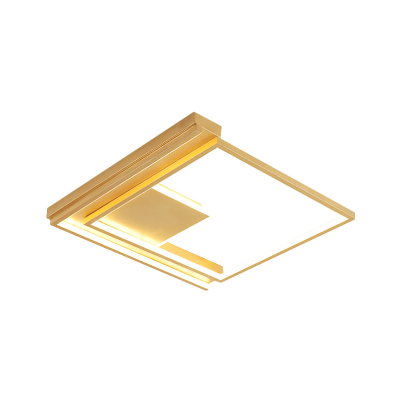 16.5"/20.5" W Modernism Geometric Flush Mount Acrylic LED Bedroom Flush Light Fixture in Gold