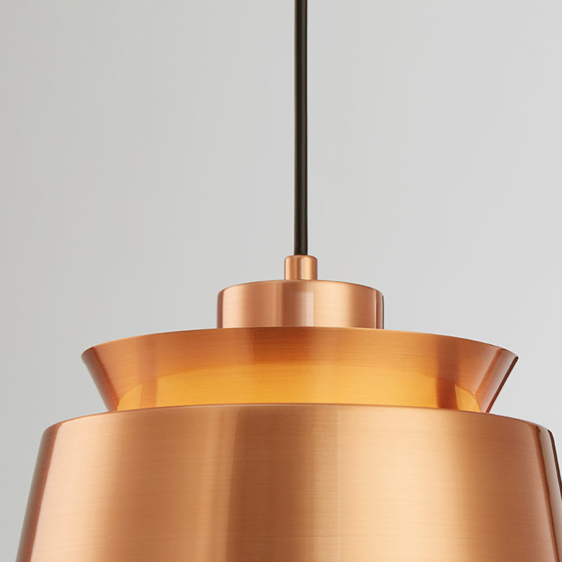 Lámpara de luz colgante de estilo modernista Metálico 1 cabezal Lámpara colgante de sala de estar en negro/gris