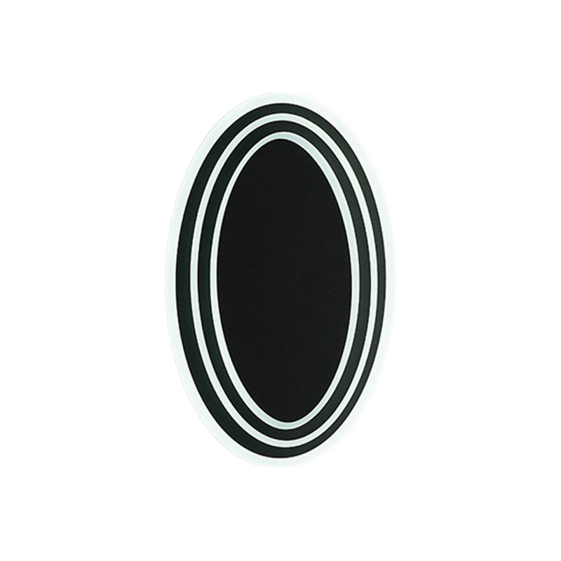 Iluminación de montaje de pared girable redondo negro/negro Luz de pared acrílica LED modernista Actualización en luz cálida/blanca