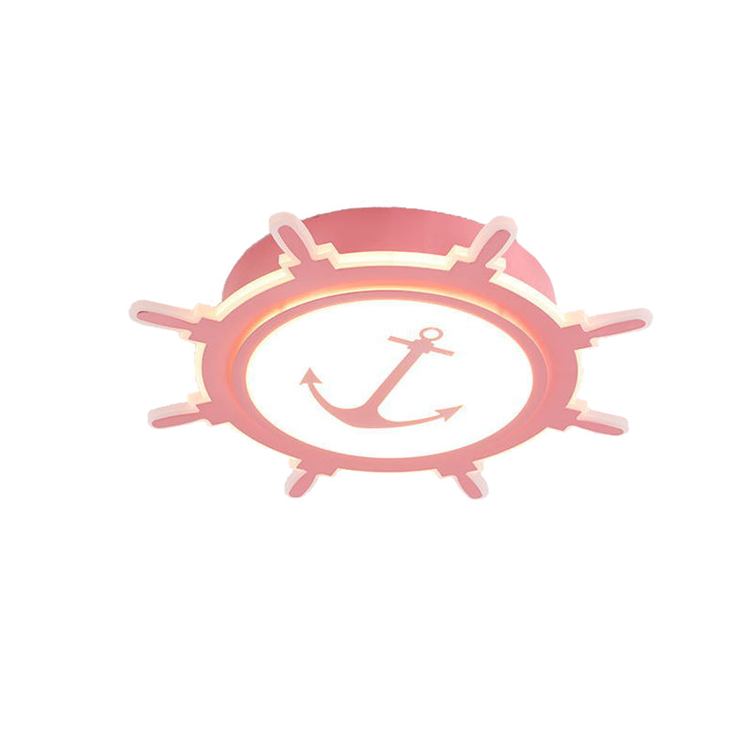 Ruder und Anker Flushmount Licht nautischen Stil Acryl Deckenleuchte für Teen