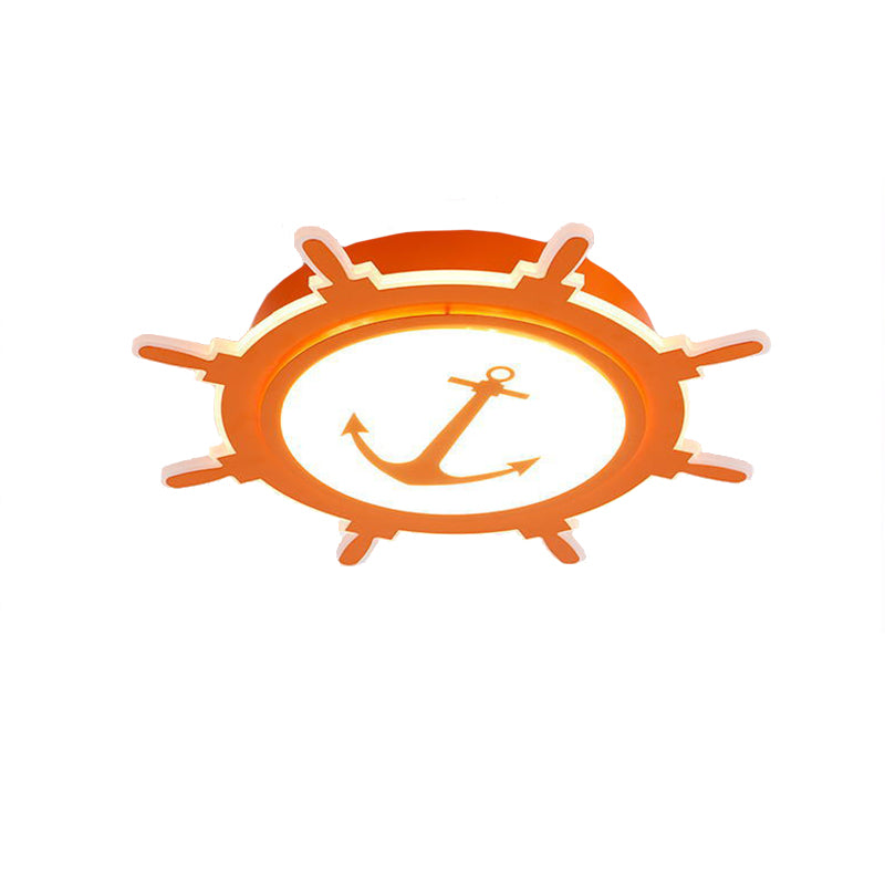 Ruder und Anker Flushmount Licht nautischen Stil Acryl Deckenleuchte für Teen