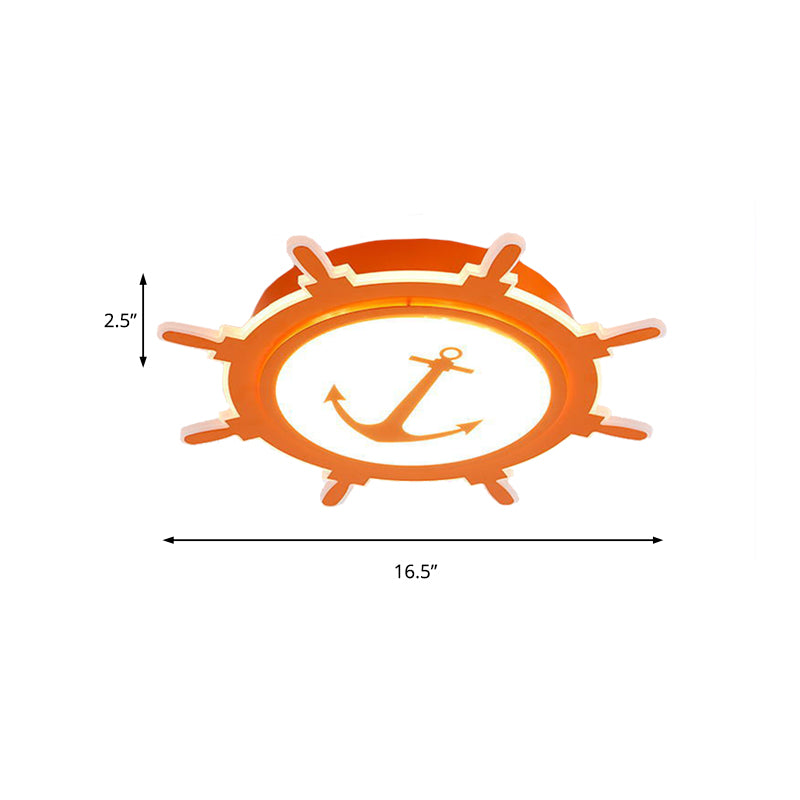Ruder und Anker Flushmount Licht nautischen Stil Acryl Deckenleuchte für Teen