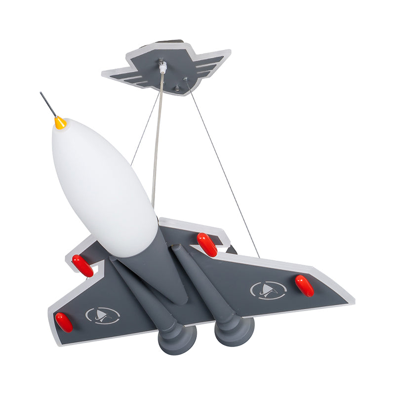 Plafond de chambre d'enfants 1-Bulb Carton de cartonnage Gris Aircraft Obelle en acrylique