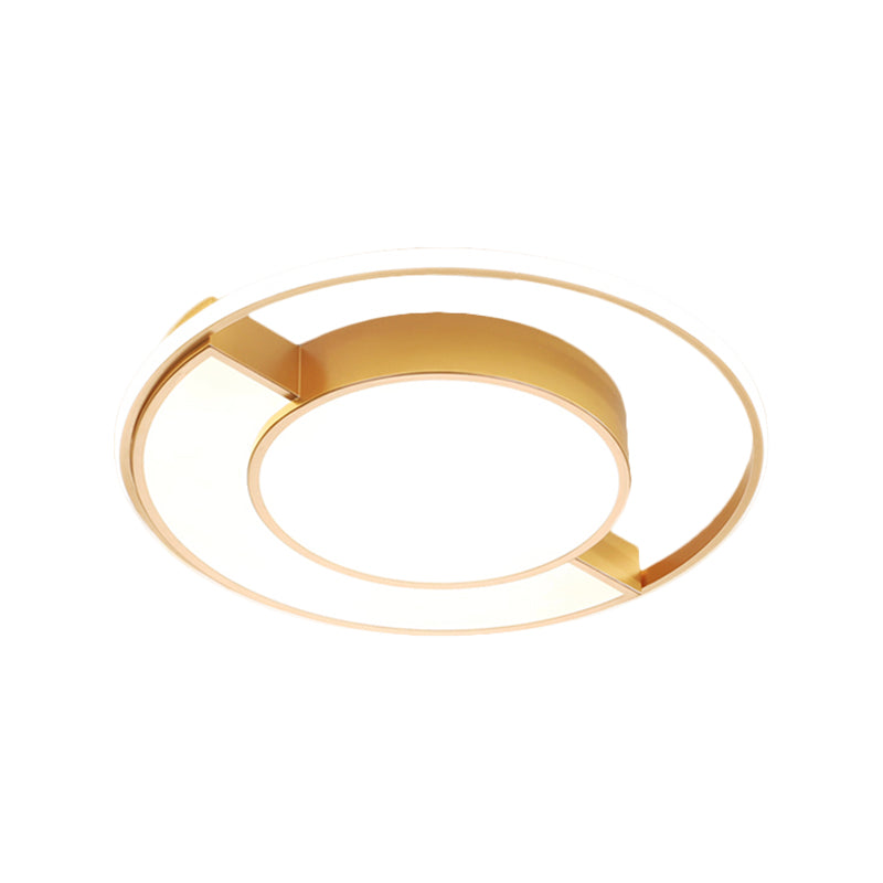 Acrylic Semicircle and Round Ceiling Flush Mount Nordic LED Gold Flushmount Lighting