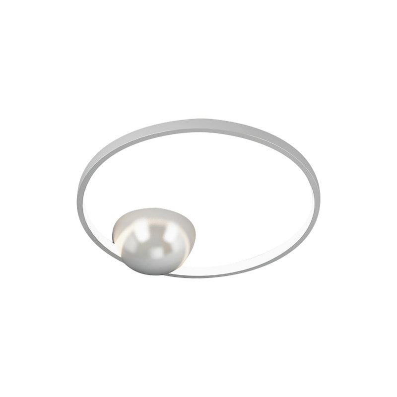 Luz de techo de color negro/blanco circular de color rojo nórdico LED de montaje de descarga de hierro, 17 "/20,5" Anchura