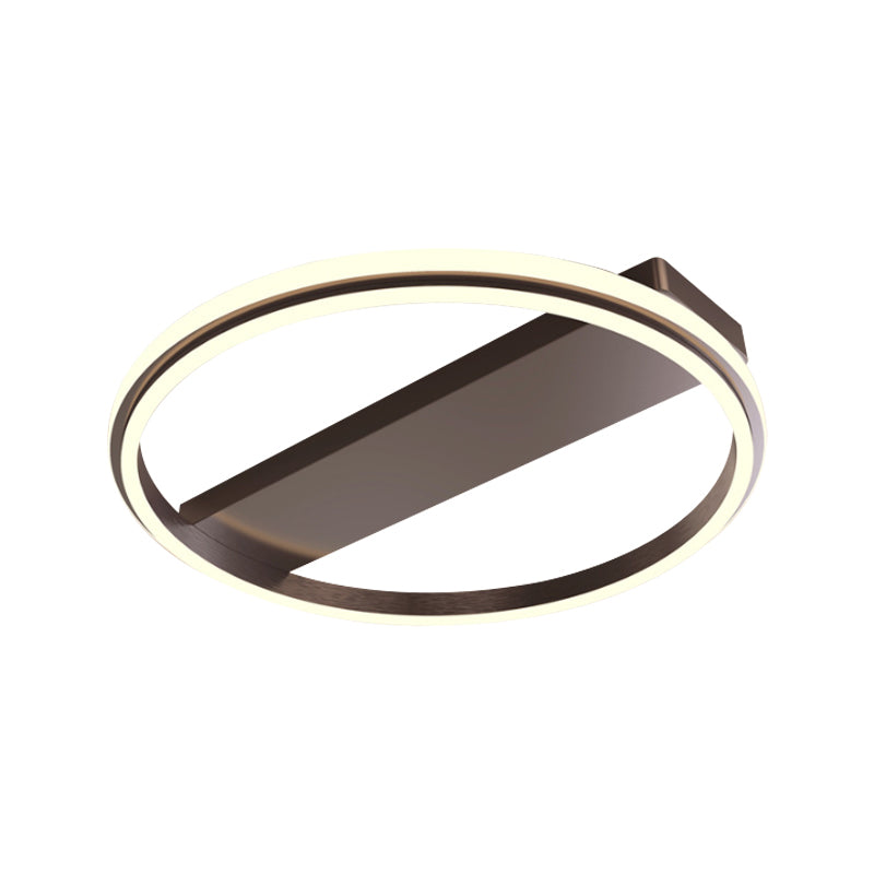 Metall Ringe und Rechteck Unterputz Lampe Nordic Gold/Kaffee LED Unterputz Deckenleuchte, 16.5"/20.5" W