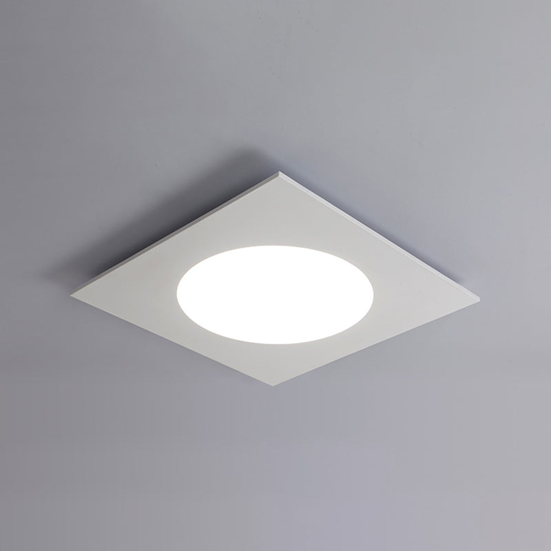 Wit Vierkant Inbouw Hedendaags 19,5"/23,5" W LED Acryl Plafondgemonteerd Armatuur in Warm/Wit Licht