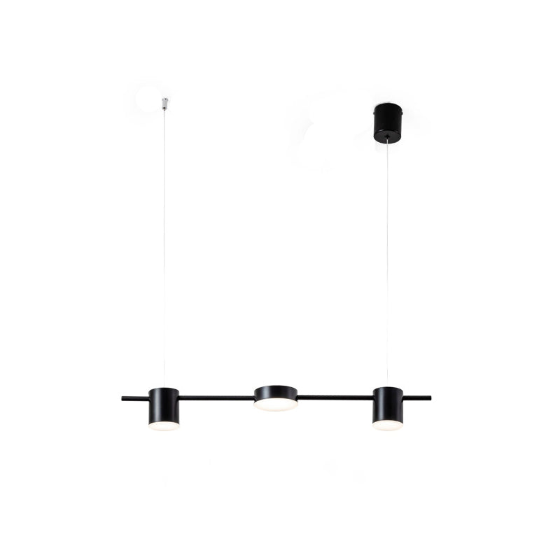 Lineaire metalen kroonluchter licht Modern 3/5 kopjes zwart/goudhangende lamp met roteerbare tint, warm/wit licht