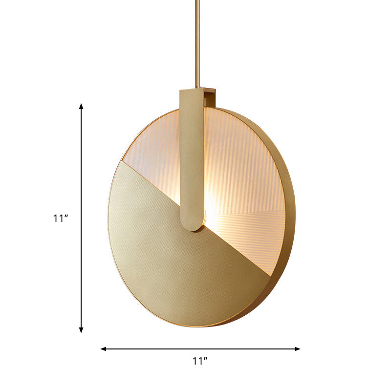 Eigentijdse ronde hangende lamp metallic eetkamer led hangluchting in goud