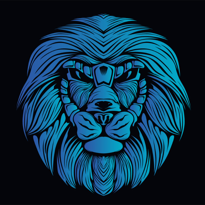 Illustration Animal Head Wall Mural Large Wall Decor for Teens Room, Made to Measure