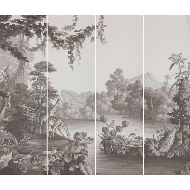 Whole Forest Scene Mural Wallpaper for Wall Decor Tropical Bedroom Wall Covering