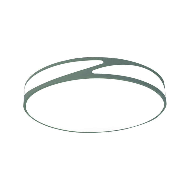 14 "/18" /21.5 " W Round Shape Flush Monte Light Macaron Loft Acrilico Candy Color Fissture in Blu / Green/Pink / Yellow for Kid's Room