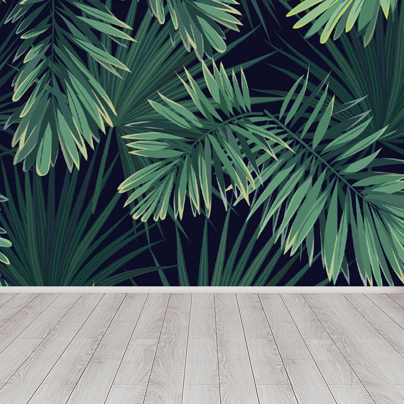 Lush Trees and Leaves Mural Decal for Dining Forest Landscape Wall Art, Personalized