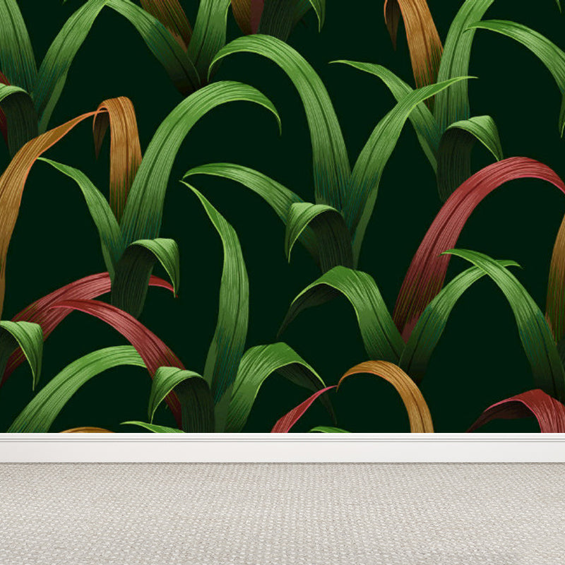 Light Color Leaves Pattern Mural Decal Waterproofing Tropical Interior Room Wall Art