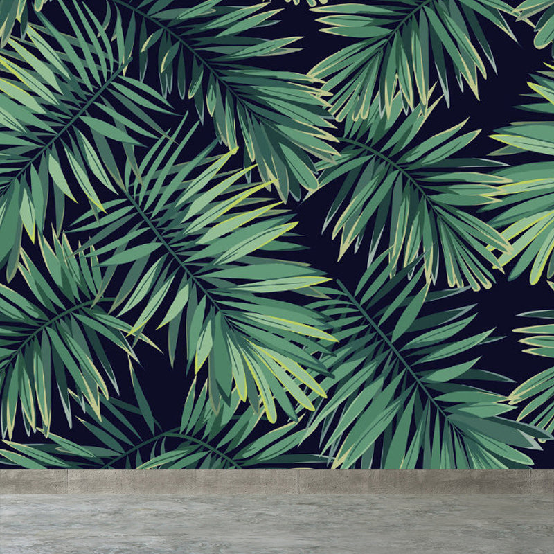Leaves Pattern Mural Decal Tropical Decorative Kitchen Wall Covering, Made to Measure