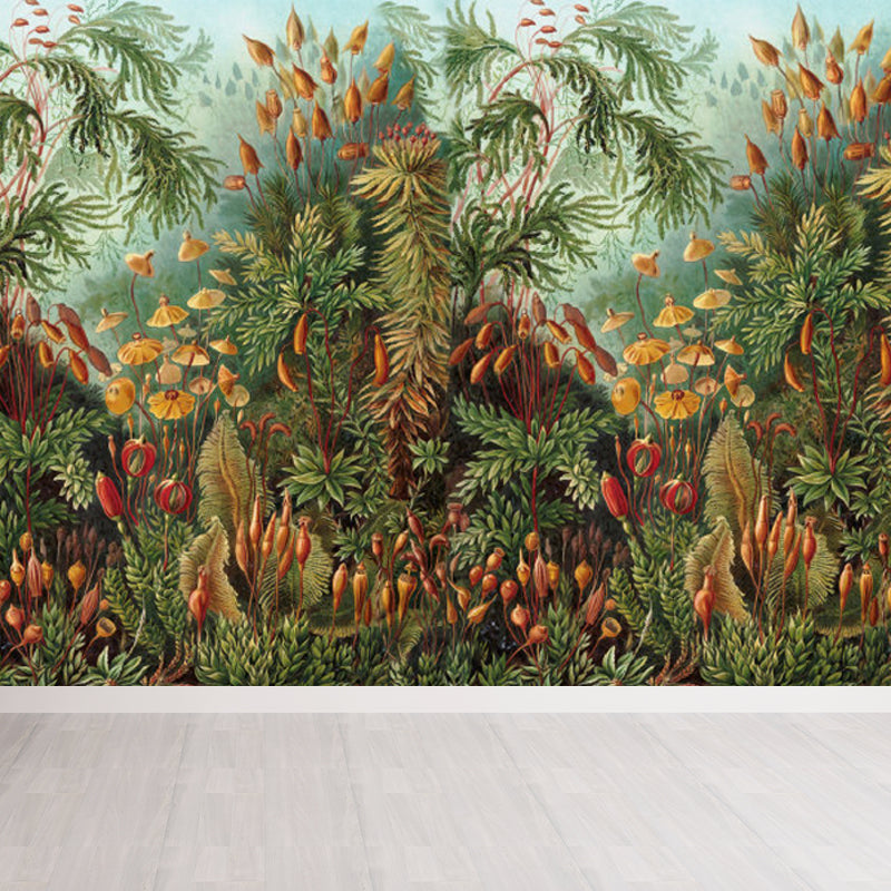 Water Resistant Botanical Wall Mural Non-Woven Tropical Wall Decor for Dining Room