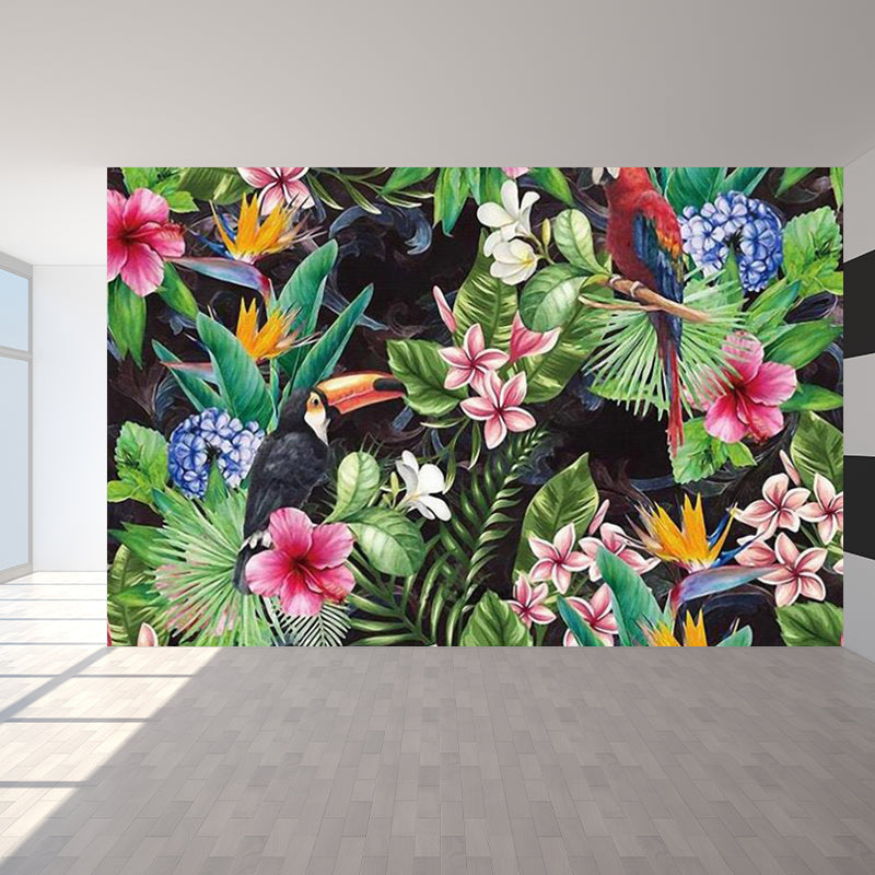 Light Color Wild Landscape Mural Moisture-Proofing Tropical Bedroom Wall Covering